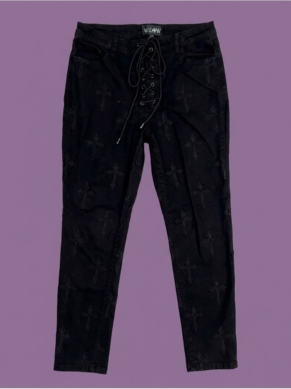 Widow x Dolls Kill: Daughter of the Queen Embroidered Jeans
